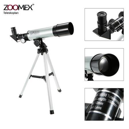 Zoomex F36050TX Teleskop 90X Büyütme - Taşıma Çantası HEDİYELİ - Eğitici ve Öğretici
