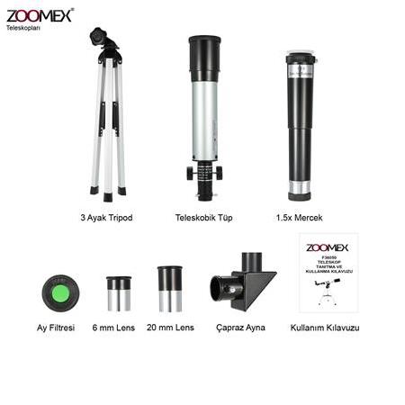 Zoomex F36050TX Teleskop 90X Büyütme - Taşıma Çantası HEDİYELİ - Eğitici ve Öğretici