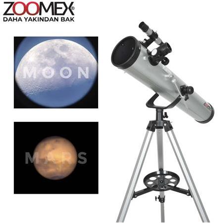 Zoomex F70076TX Astronomik Teleskop 350X Büyütme